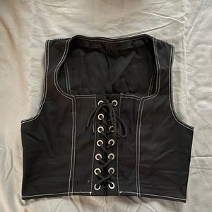 CIDER lace-up corset style top size S